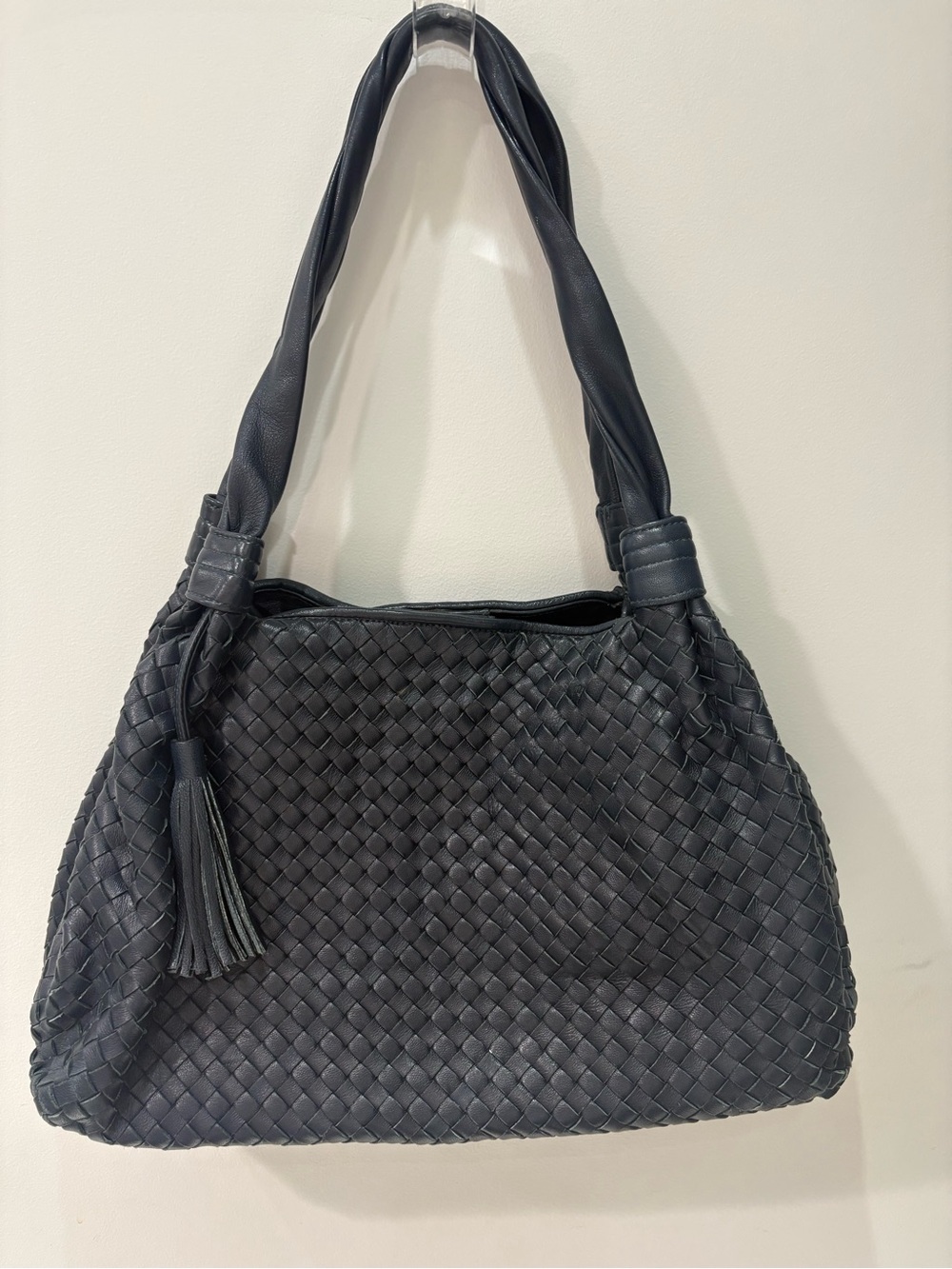 Lalo Italian woven leather shoulder bag
